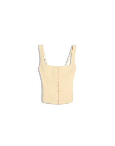 버쉬카 코르셋 스타일 벵갈린 크롭 탑 0930/710 YELLOW