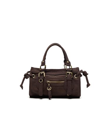 버쉬카 버클 미니 크로스 숄더백 0501/673 BROWN