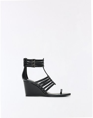 버쉬카 멀티 스트랩 웨지 샌들 1748/864 BLACK