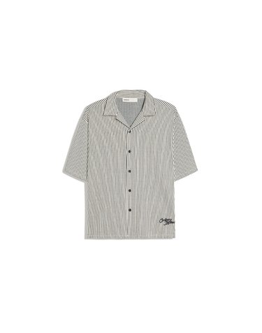 버쉬카 박시핏 프린트 반팔 셔츠 2661/218 NAVY
