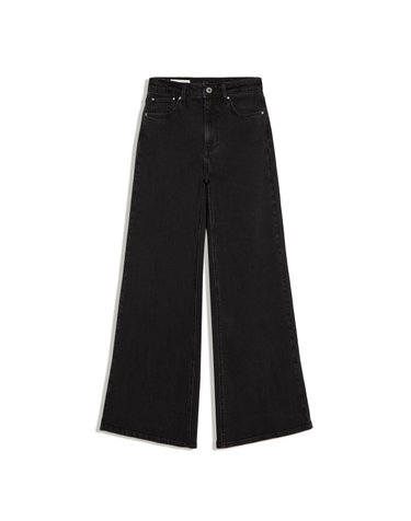 버쉬카 하이라이즈 와이드 블랙 청바지 2867/054 BLACK