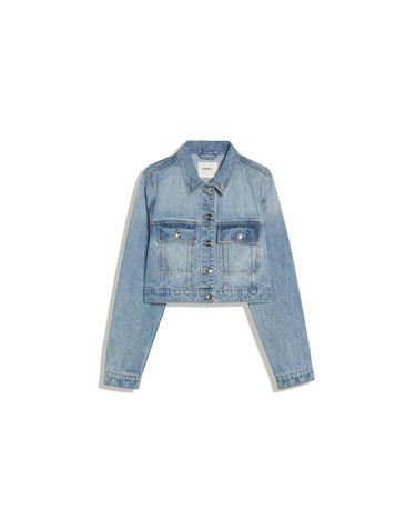 버쉬카 글리터 크롭 데님 자켓 2508/156 LIGHT BLUE