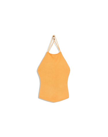 버쉬카 홀터넥 크롭 민소매 탑 2430/376 ORANGE