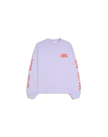 버쉬카 그래픽 프린트 라운드넥 긴팔 티셔츠 2964/291 VIOLET