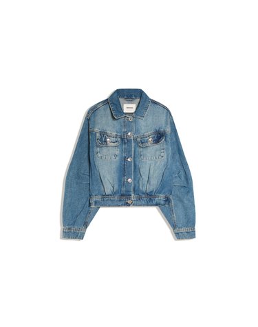 버쉬카 크롭 벌룬 데님 자켓 0888/180 LIGHT BLUE
