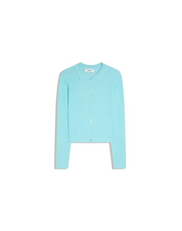 버쉬카 파인 니트 폴로 칼라 가디건 2442/376 LIGHT BLUE