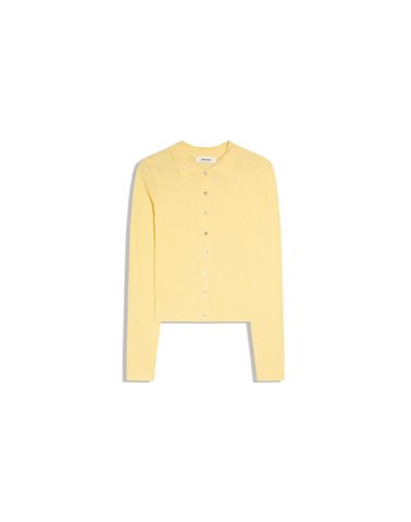 버쉬카 파인 니트 폴로 칼라 가디건 2442/376 YELLOW