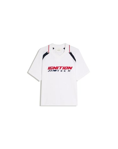 버쉬카 레트로 스포츠 그래픽 반팔 폴로셔츠 2496/376 WHITE