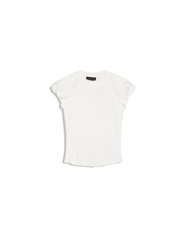 버쉬카 벌룬 소매 래글런 반팔 티셔츠 3378/187 OFF WHITE
