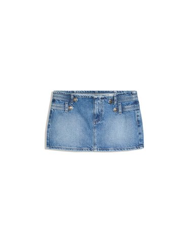 버쉬카 로우라이즈 데님 미니 스커트 2796/290 LIGHT BLUE