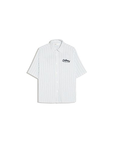 버쉬카 스트라이프 프린트 반팔 셔츠 3019/168 WHITE