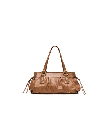 버쉬카 스터드 디테일 숄더백 2371/175 BROWN