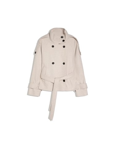 버쉬카 퍼널넥 더블버튼 벨트 트렌치 자켓 2105/741 BEIGE