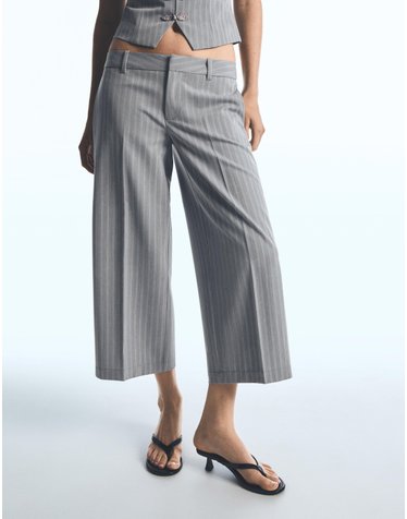 버쉬카 스트레이트 스트라이프 크롭 팬츠 2961/232 GREY