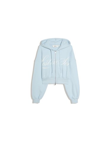 버쉬카 프린트 크롭 집업 후드티 2831/700 LIGHT BLUE