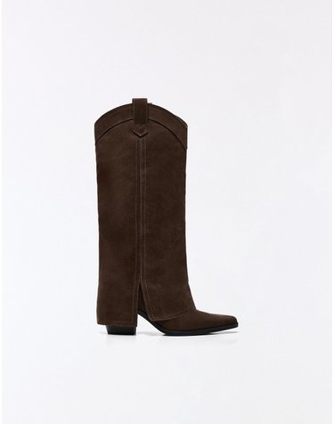 버쉬카 힐 웨스턴 카우보이 롱 부츠 1032/864 BROWN