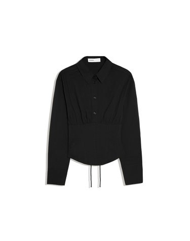 버쉬카 코르셋 이펙트 긴팔 셔츠 3206/008 BLACK