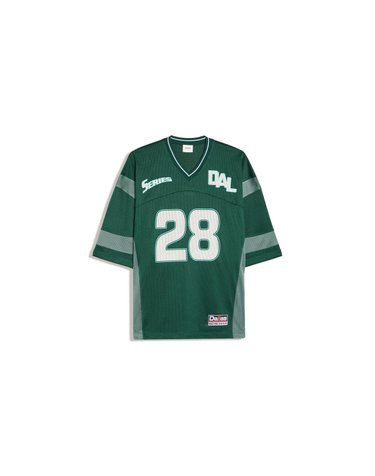 버쉬카 메쉬 그래픽 브이넥 반팔 티셔츠 2683/727 GREEN