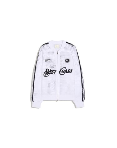 버쉬카 레트로 메쉬 그래픽 집업 자켓 2671/623 WHITE
