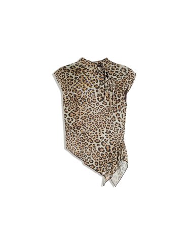 버쉬카 애니멀 프린트 반팔 튤 티셔츠 3322/360 BROWN