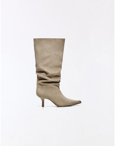 버쉬카 키튼힐 셔링 미들힐 부츠 1043/864 BEIGE