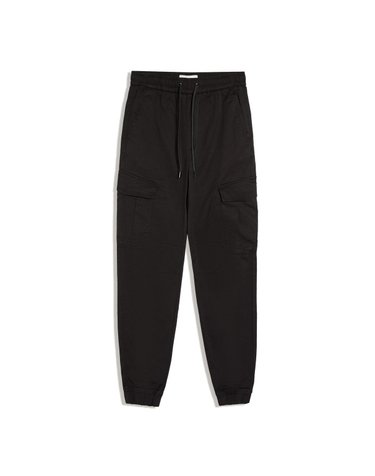 버쉬카 슬림핏 카고 조거 팬츠 2950/388 BLACK