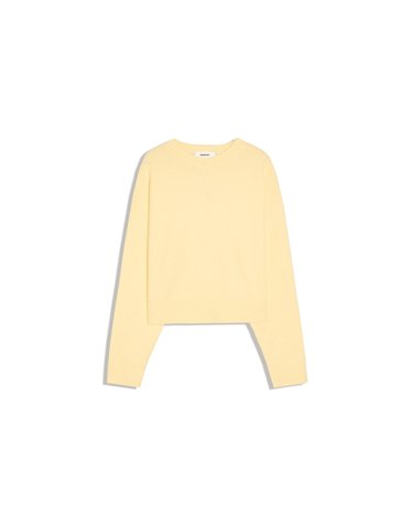 버쉬카 라운드넥 크롭 니트 스웨터 2465/376 YELLOW