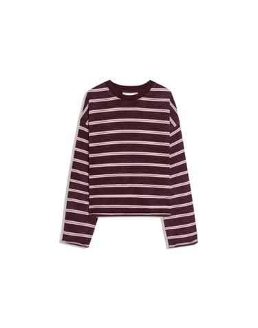 버쉬카 스트라이프 라운드넥 긴팔 맨투맨 2775/190 BURGUNDY