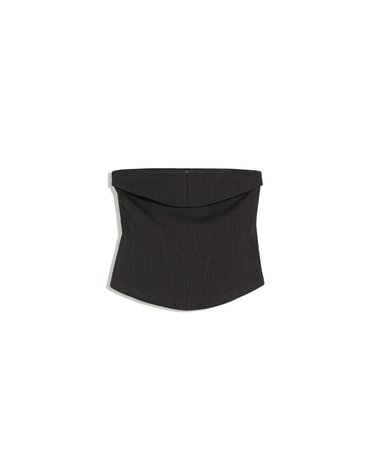 버쉬카 플레인 크롭 튜브탑 3847/714 DARK GREY