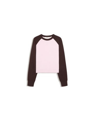 버쉬카 라운드넥 래글런 크롭 스웨터 2556/693 PINK