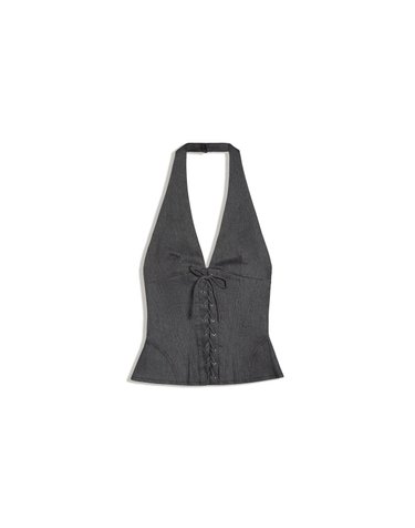 버쉬카 코르셋 홀터넥 민소매 탑 3732/008 DARK BLUE