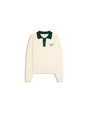 버쉬카 자수 폴로 칼라 니트 스웨터 2693/596 OFF WHITE