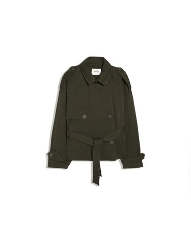 버쉬카 벨트 크롭 트렌치 재킷 2393/768 KHAKI