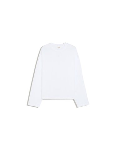 버쉬카 박시 크루넥 긴팔 티셔츠 2997/134 WHITE