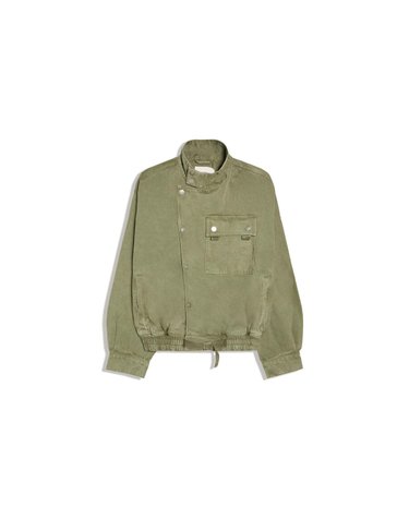 버쉬카 더블브레스트 퍼넬넥 포켓 자켓 2805/388 GREEN