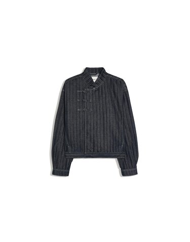 버쉬카 핀스트라이프 클래스프 자켓 2814/156 NAVY