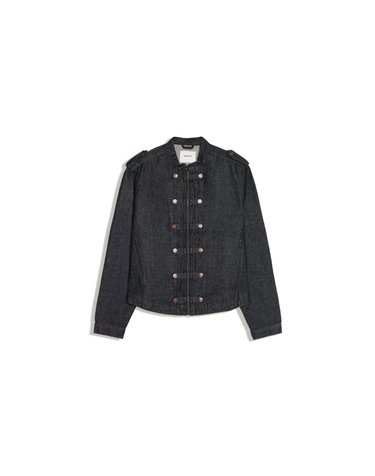 버쉬카 밀리터리 버튼 데님 자켓 2809/335 NAVY