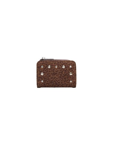 버쉬카 애니멀 프린트 스터드 미니 지갑 2678/162 BROWN