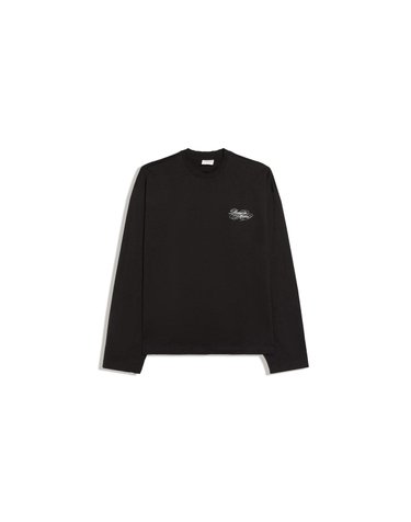 버쉬카 프린트 크루넥 긴팔 티셔츠 3247/120 DARK GREY