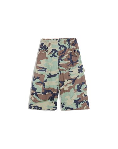 버쉬카 카모 프린트 카고 버뮤다 팬츠 3740/273 KHAKI