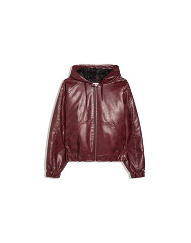 버쉬카 스터드 후드 집업 자켓 2560/677 MAROON