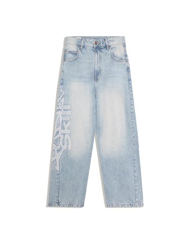 버쉬카 수퍼 배기 사이드 패치 청바지 2578/335 LIGHT BLUE