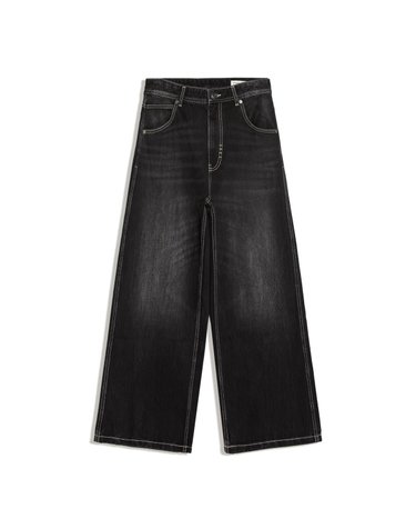 버쉬카 배기 스케이터 와이드 청바지 2582/236 BLACK