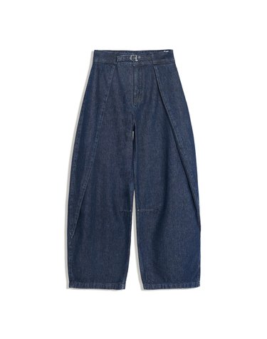 버쉬카 트위스트 플리츠 와이드 청바지 3781/304 BLUE