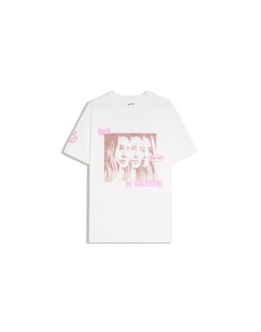 버쉬카 힐러리 더프 프린트 반팔 티셔츠 4039/583 OFF WHITE