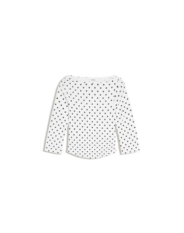 버쉬카 도트 보트넥 긴팔 티셔츠 3499/272 WHITE / BLACK