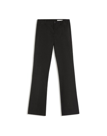 버쉬카 슬림핏 핀스트라이프 팬츠 3124/741 WHITE / BLACK