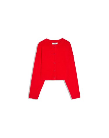 버쉬카 소프트 크롭 라운드넥 가디건 2549/097 RED