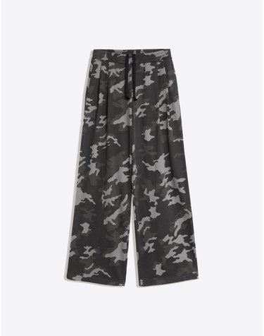 버쉬카 카모 프린트 와이드 플리츠 팬츠 3896/254 DARK GREY