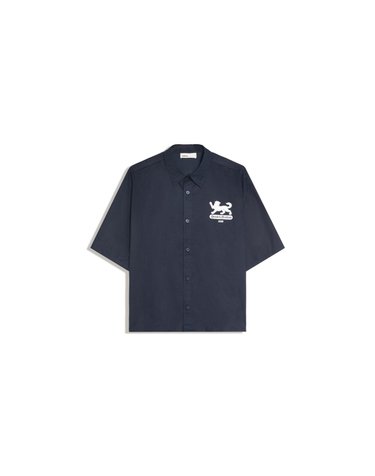 버쉬카 그래픽 프린트 반팔 셔츠 3272/224 NAVY